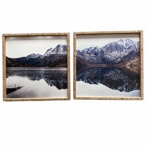 Deny Designs "The Lake" Artwork Trays Set 12"x12”